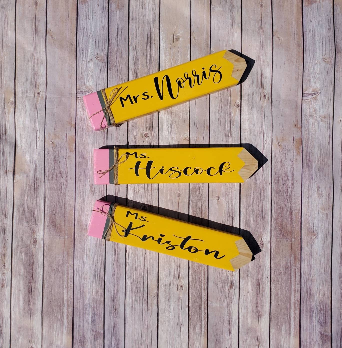 Teacher Appreciation Desk Pencil with Customized Last Name
