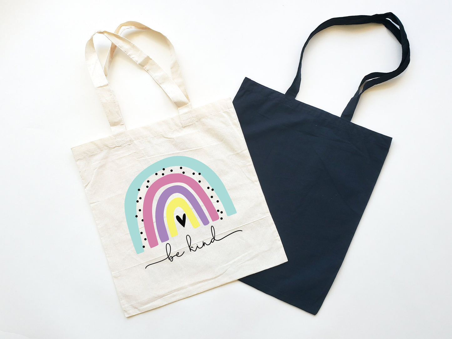 Be Kind Rainbow Canvas Tote Bag
