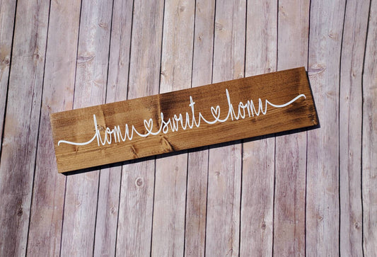 Home Sweet Home Wood Sign - Home Decor, Wall Art, Farmhouse Wood Sign