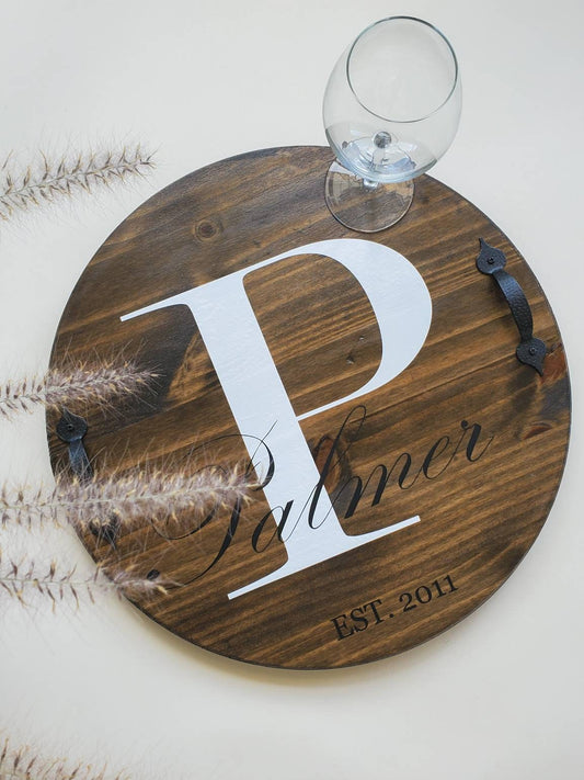 Personalized Serving Tray, Platter, Charcuterie Board - 18 inches