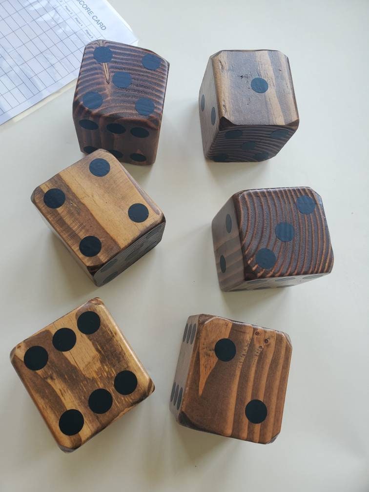 Yardzee - Farkle Lawn Dice Game with Personalized Carrying Bag