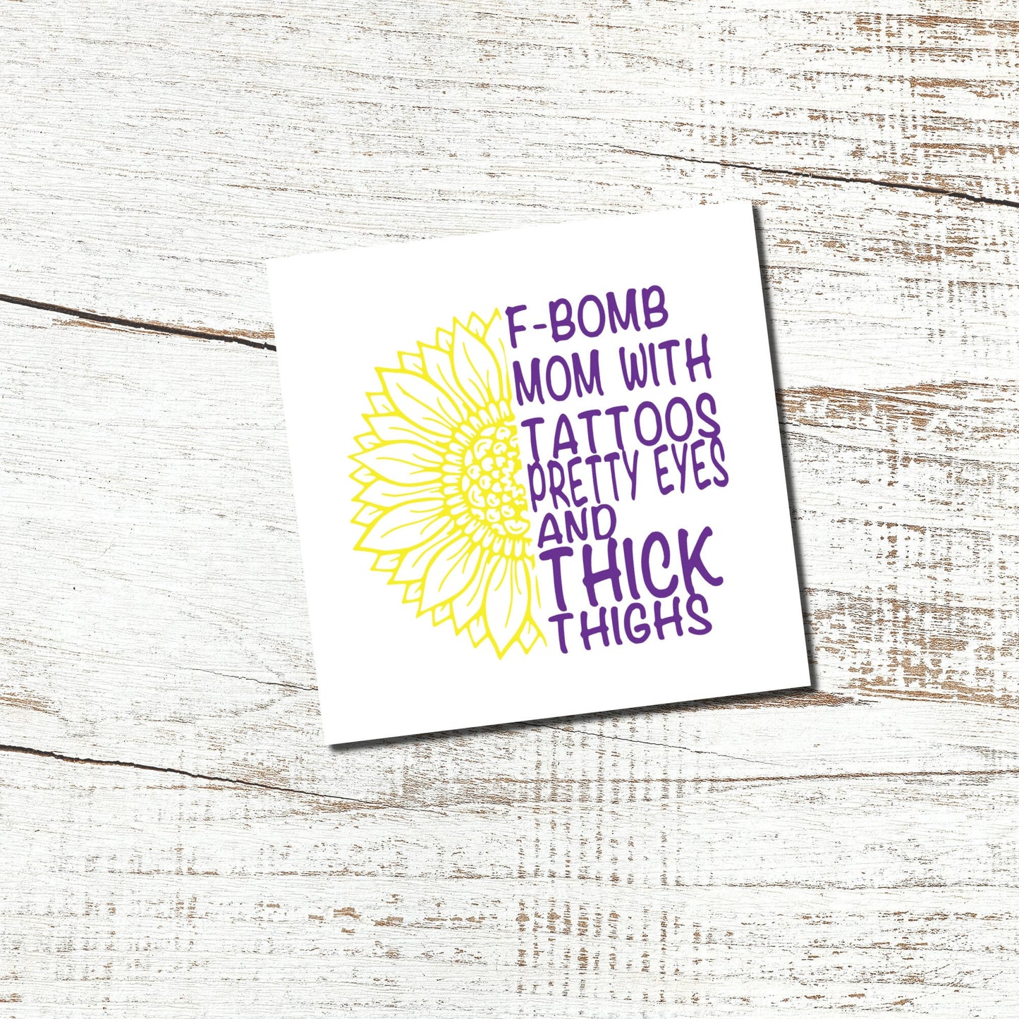 F-Bomb Mom Vinyl Decal - Car Decal, Wall Decal, Laptop Decal, Cricut/Silhouette Decal, Cup Decal, Tumbler Decal, Wine Glass Decal