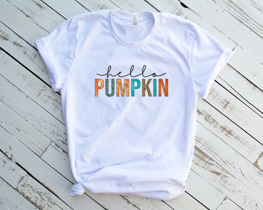 Hello Pumpkin - Sublimation T-Shirt/Polyester Material