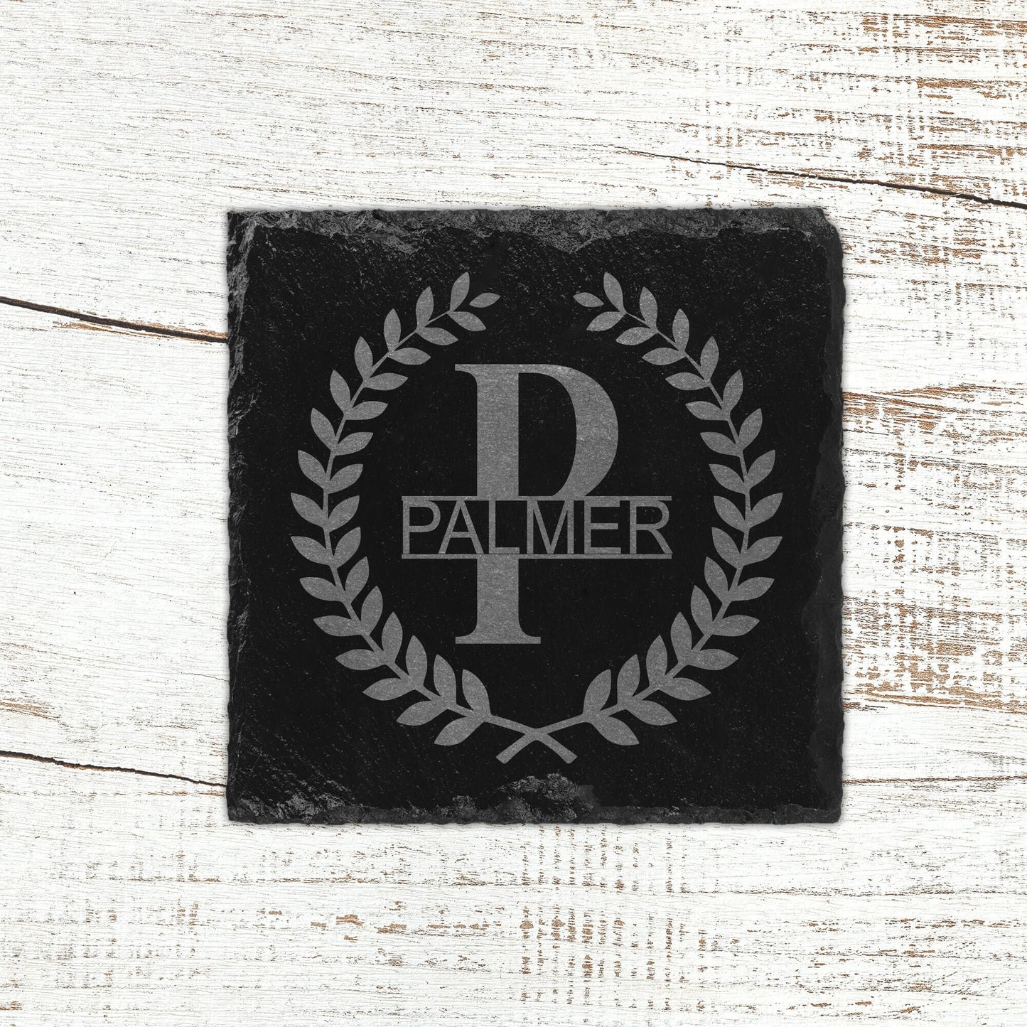 Personalized Slate Coaster Set - Laser Engraved/Mongrammed/Established